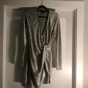 Silver tight party dress